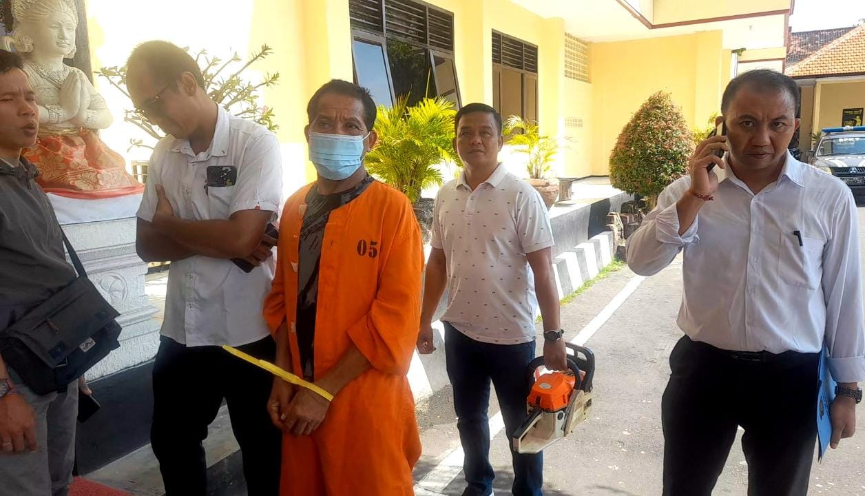 <strong>Keresahan Warga Tukad Sumaga Terjawab, Ngurah Pelaku Balak Liar Dijeblos Keruang Tahanan</strong>