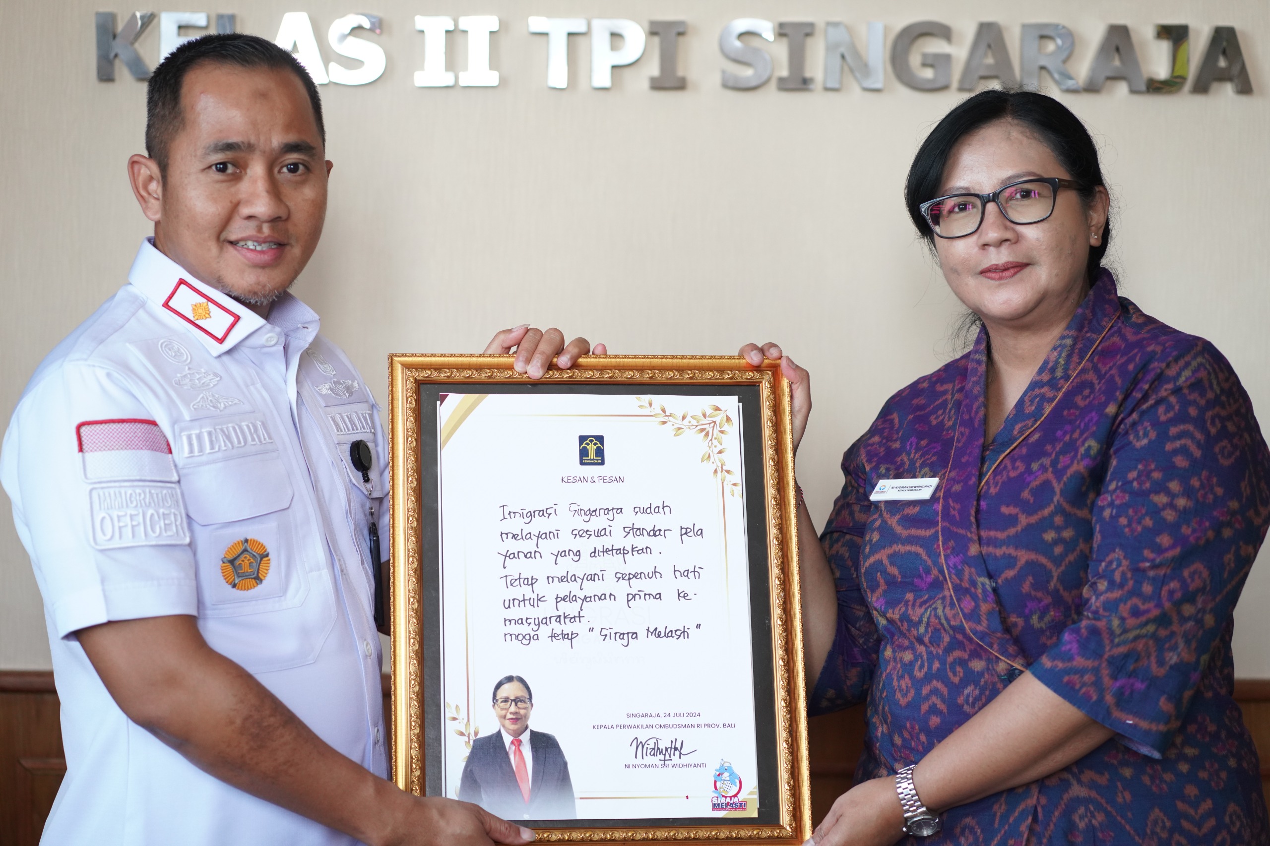 Imigrasi Singaraja, Tingkatkan Layanan Publik Gandeng Ombusman